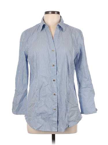 Anne Klein Women Blue 3/4 Sleeve Button-Down Shirt