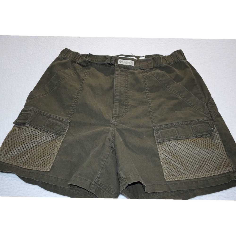 Vintage Columbia PFG Mens Medium Green Cargo Shor… - image 4