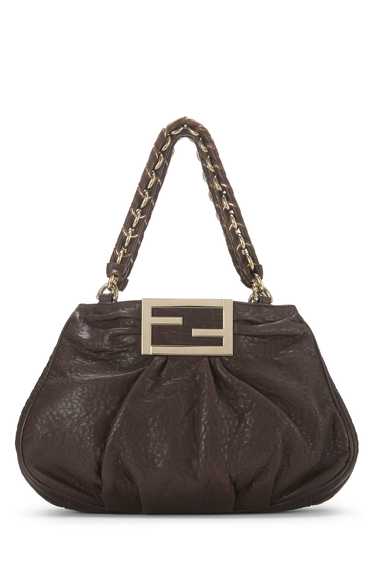 Brown Leather Mia Hobo Small Send in SMS Send in … - image 1