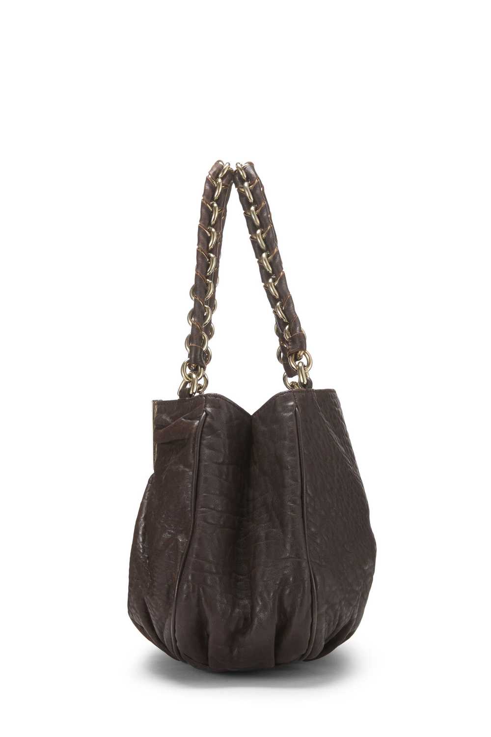 Brown Leather Mia Hobo Small Send in SMS Send in … - image 3