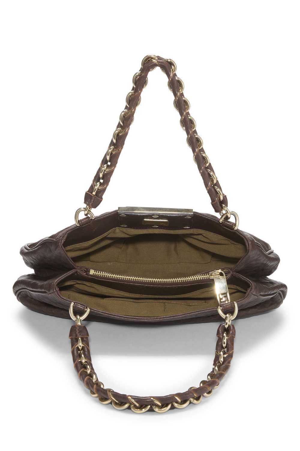 Brown Leather Mia Hobo Small Send in SMS Send in … - image 6