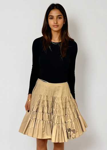 Alaia Tan Mini Skirt