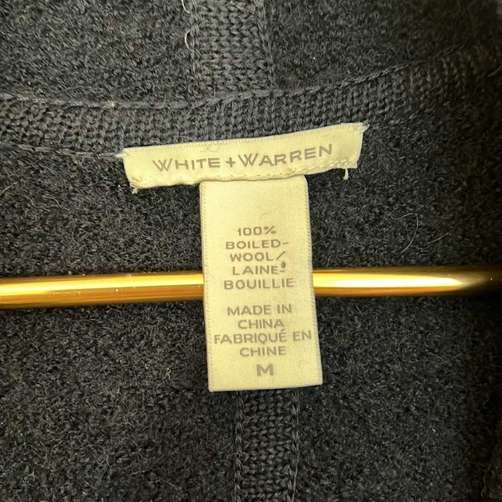 White & Warren White + Warren Navy Boiled Wool Ov… - image 2