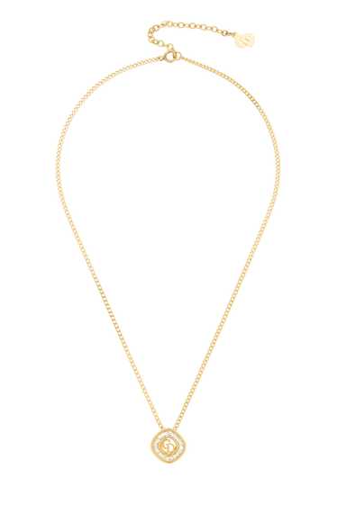 Gold Crystal 'CD' Necklace Send in SMS Send in Ema