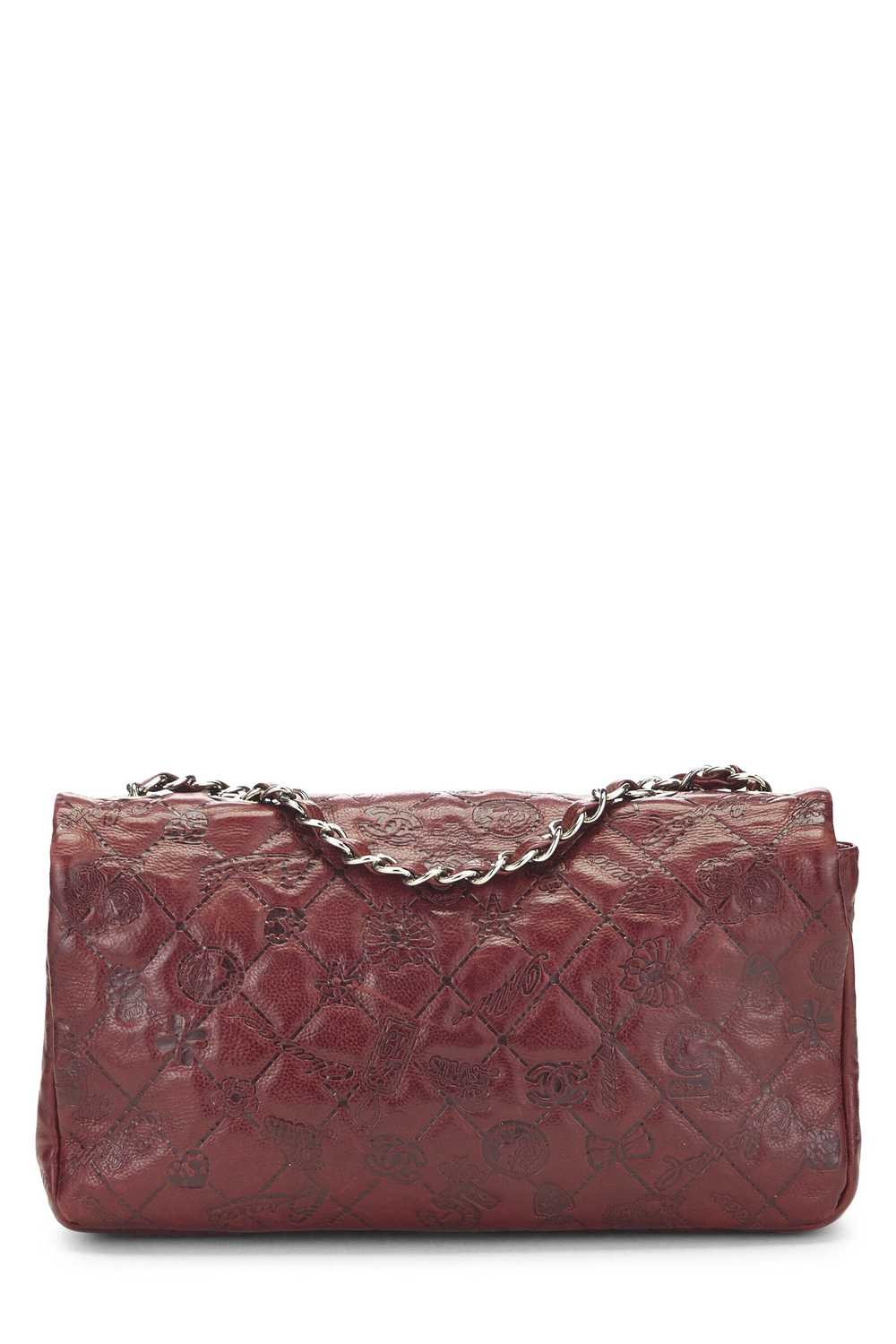 Burgundy Icon Embossed Half Flap Medium Send in S… - image 4