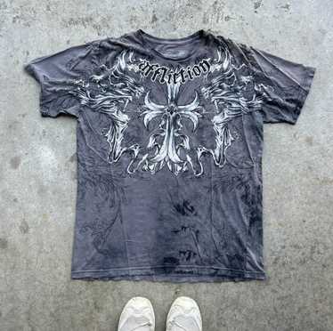 Affliction Grunge Cybergoth Winged Affliction Tee - image 1