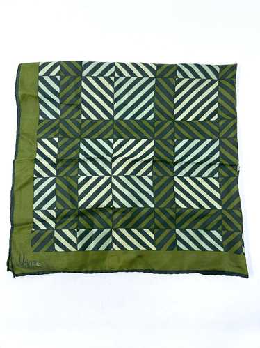 Vintage Vera Neumann Green & Black Silk Geometric 