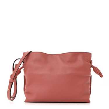 LOEWE Calfskin Mini Flamenco Knot Clutch Pink