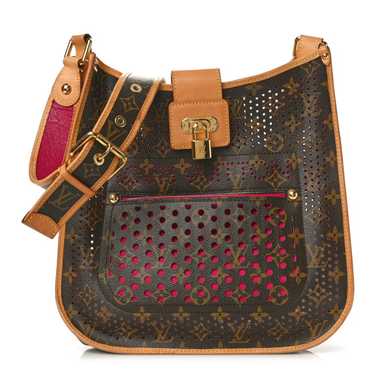 LOUIS VUITTON Monogram Perforated Musette Fuchisa