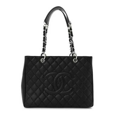 CHANEL Caviar Quilted Grand Shopping Tote GST Blac