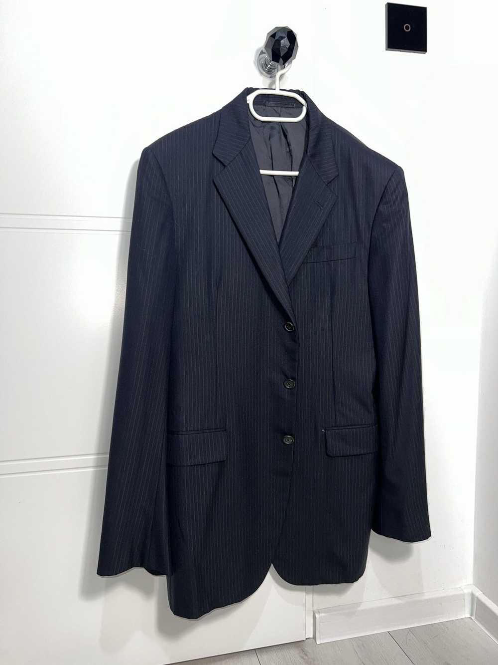 Designer × Luxury × Prada Navy Striped Suit Blaze… - image 1