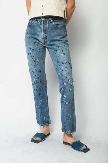 Levi's 501 Mid Rise - Paint Splatter