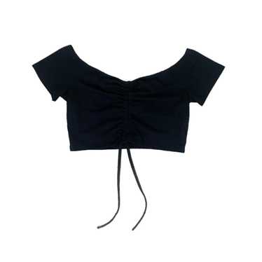 Tillys black off the shoulder crop top