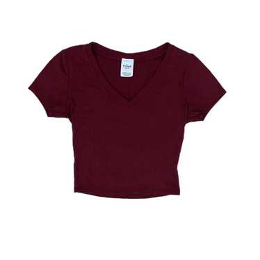 Tillys Tilly's ribbed red v neck top - image 1