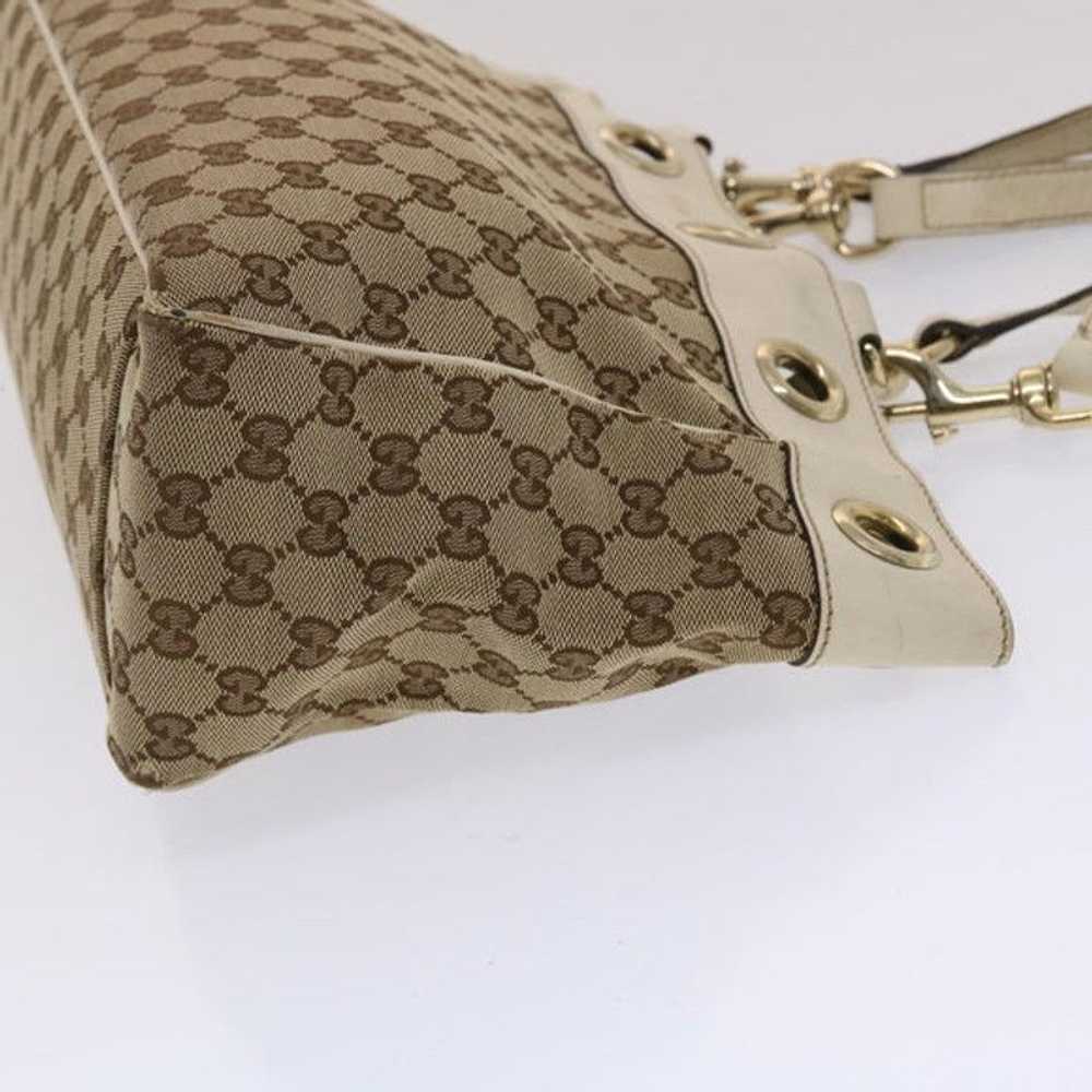 Gucci GUCCI GG Canvas Tote Bag Canvas Leather Bei… - image 3