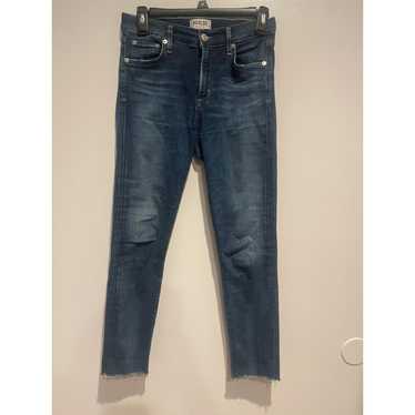 Agolde Agolde Sophie Crop Blue Denim Jeans 26