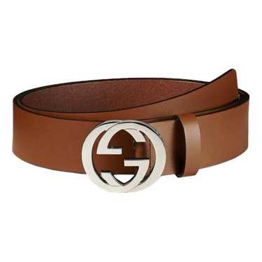 Gucci Gg Buckle leather belt