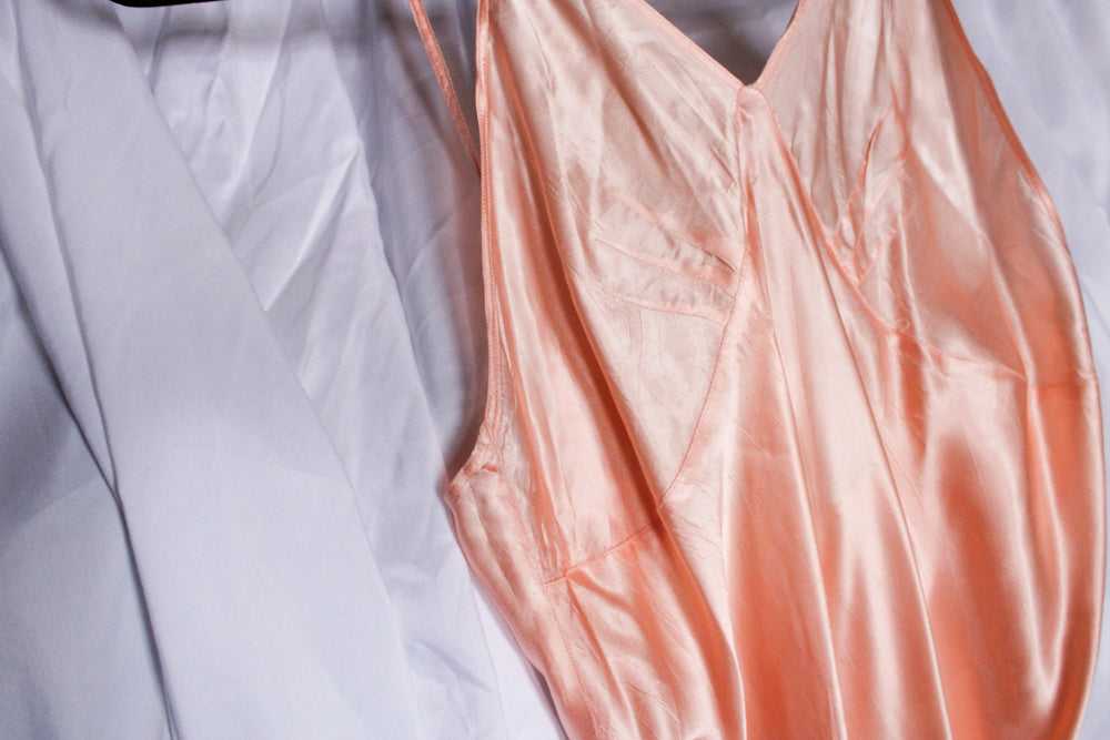 1930s Pink Rosé Bias Cut Silk Slip - Xs/S - image 10