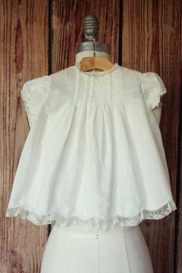 Vintage 1950s 1960s Cherubs Handmade White Cotton… - image 1