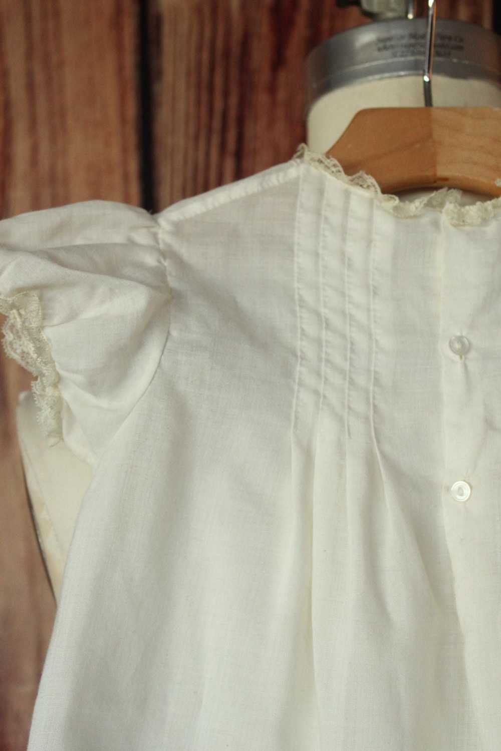 Vintage 1950s 1960s Cherubs Handmade White Cotton… - image 7