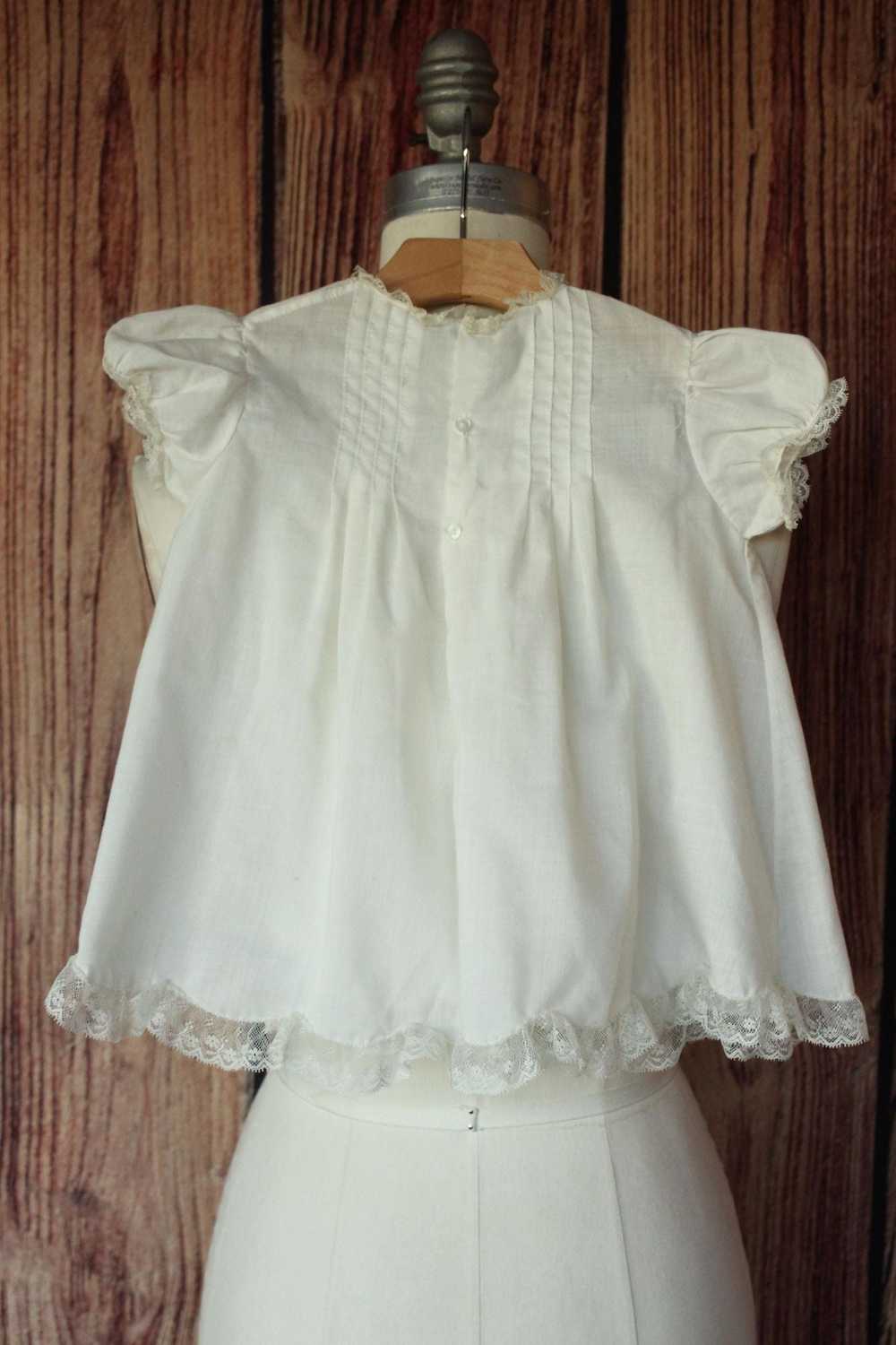 Vintage 1950s 1960s Cherubs Handmade White Cotton… - image 8