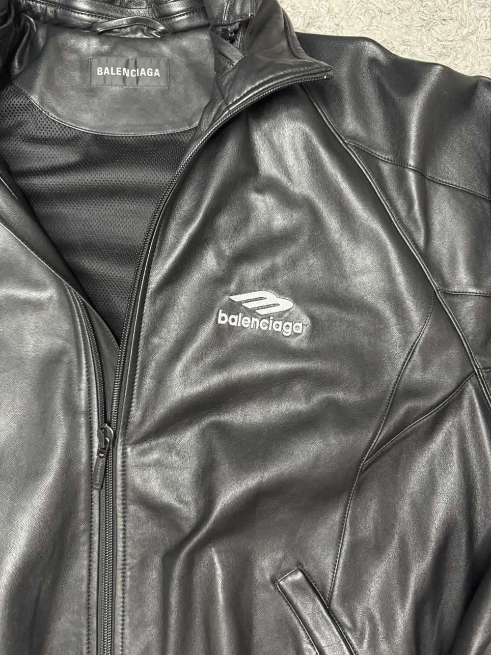 Balenciaga Balenciaga Leather 3B Jacket - image 3