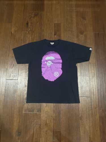 Brand New Bape Purple Glitter Ape Head Tee sold Size 3XL