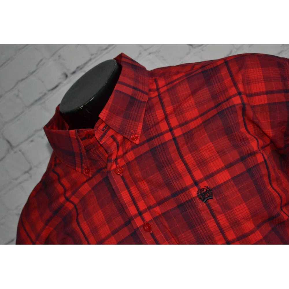 Vintage Red Plaid Cotton Cowboy Mens Shirt Large … - image 1