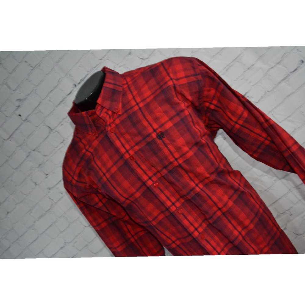 Vintage Red Plaid Cotton Cowboy Mens Shirt Large … - image 6