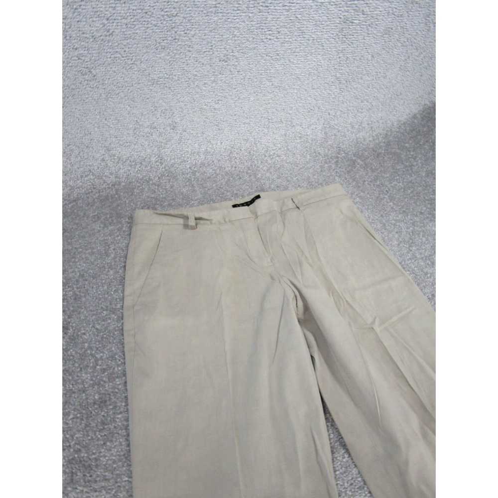 Theory Theory Pants Womens 8 Zenis Beige Linen Bl… - image 4