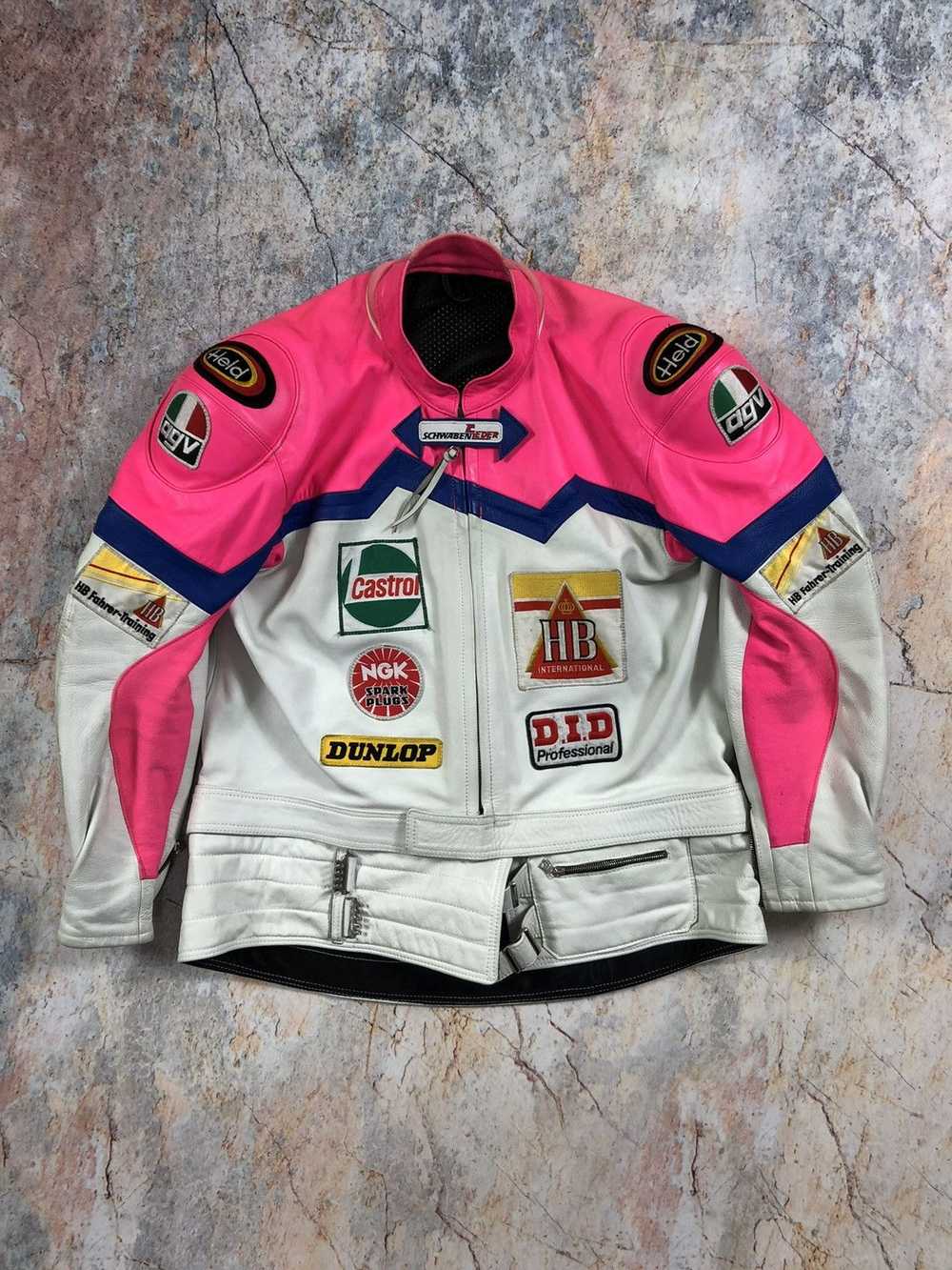 Leather Jacket × Racing × Vintage Racing leather … - image 1