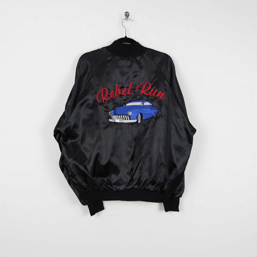 Vintage 90s Black Rebel Run 1999 Classic Cars Emb… - image 5