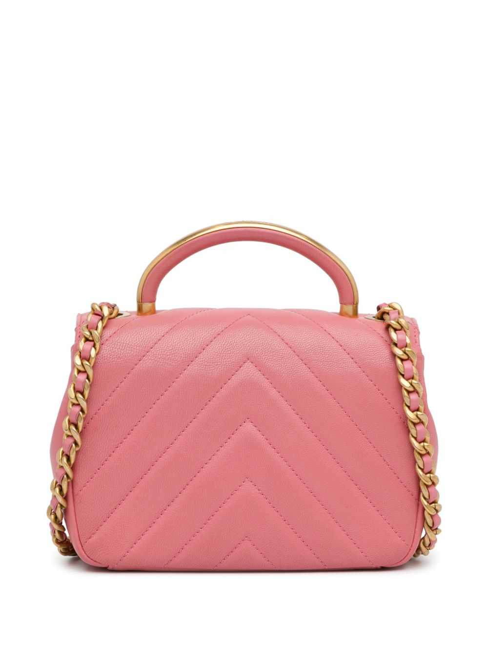 CHANEL Pre-Owned 2019 Small Chevron Lambskin Reve… - image 2