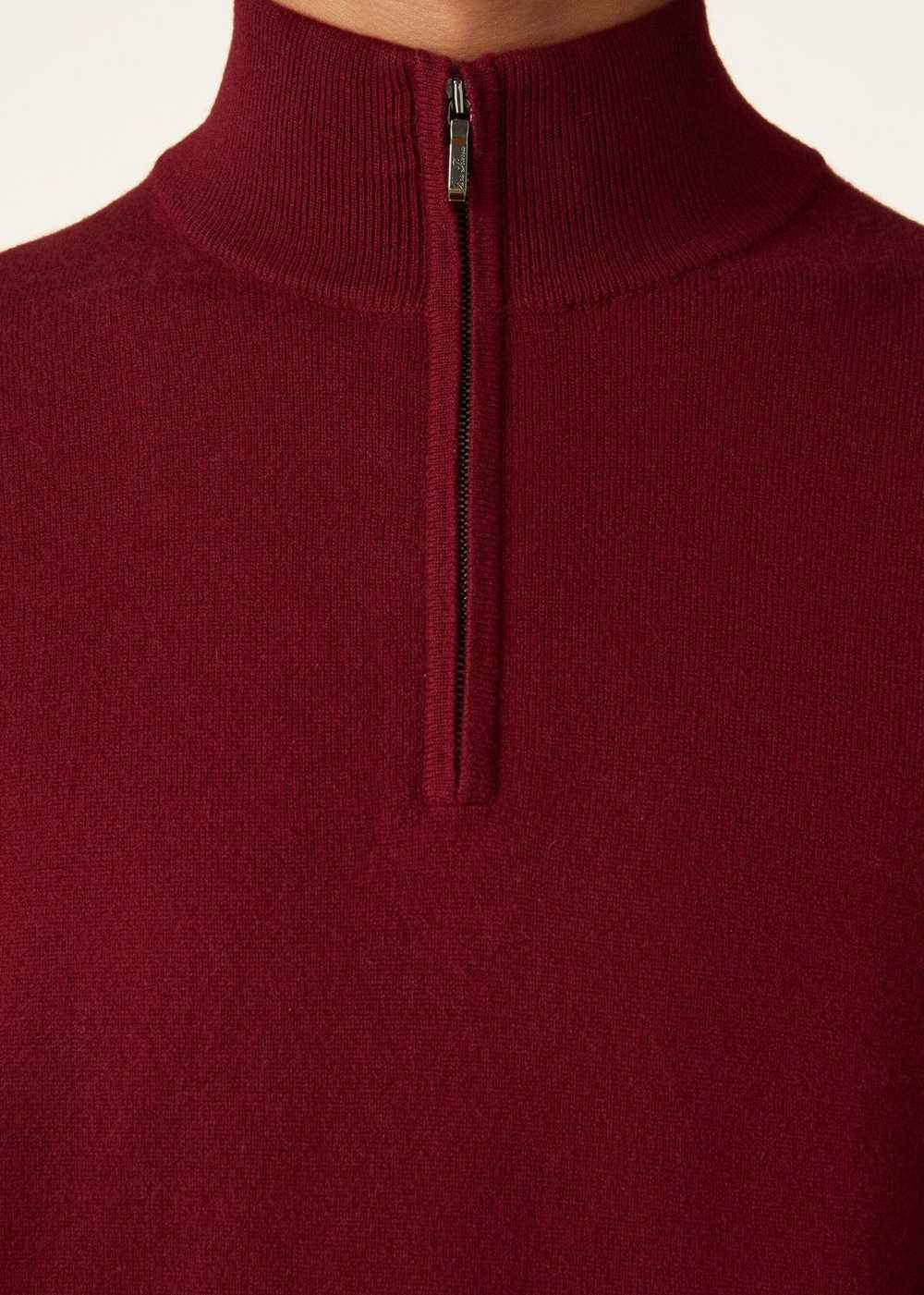 Loro Piana o1srvl11e1224 Baby Cashmere Half Zip S… - image 4