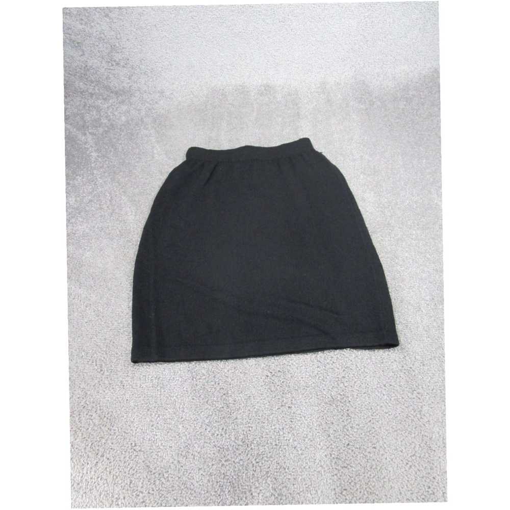 Vintage St. John Basics Skirt Womens 8 Black Knit… - image 1