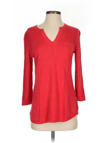 Talbots Women Red 3/4 Sleeve Top XS