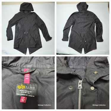 ジャケット・アウター M-65 Fishtail Over-Dyed with Hood Black FIFTH x M-65 Fishtail Over-Dyed Black モッズパーカー