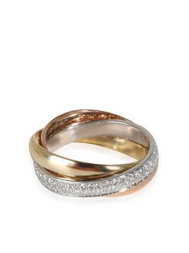 Cartier 18kt gold small Trinity diamond ring