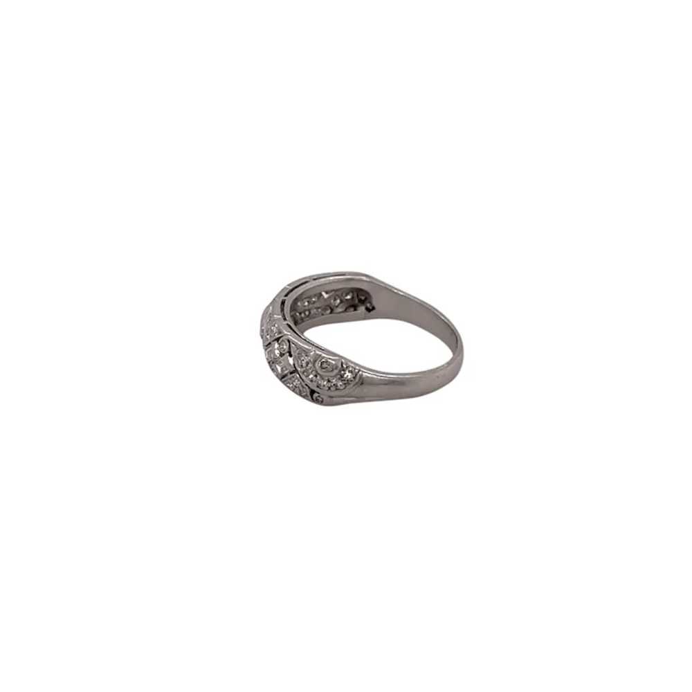 Art Deco Platinum Diamond Band - image 2