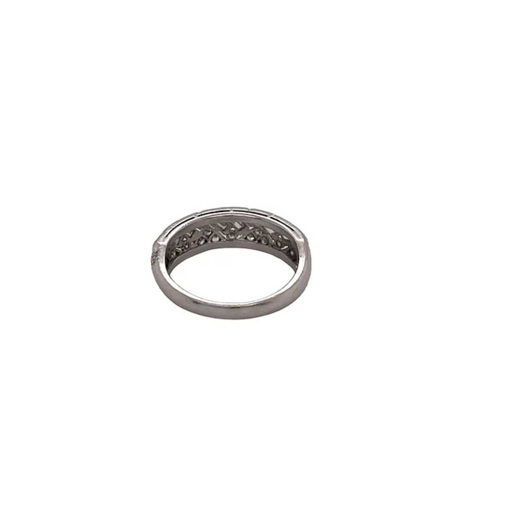 Art Deco Platinum Diamond Band - image 3