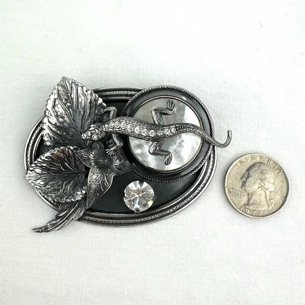 Vintage Ermani Bulatti Art Nouveau Style Brooch - image 11