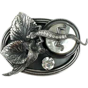 Vintage Ermani Bulatti Art Nouveau Style Brooch - image 1