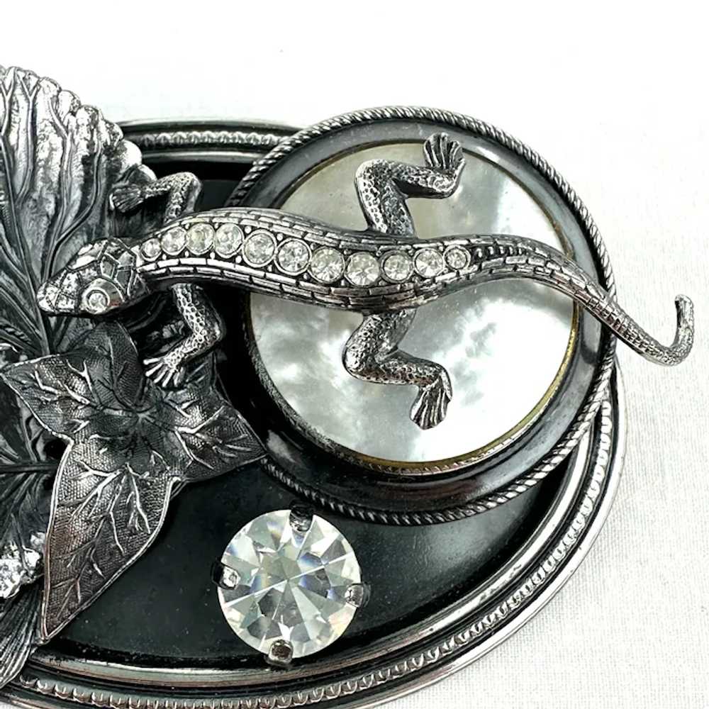 Vintage Ermani Bulatti Art Nouveau Style Brooch - image 2