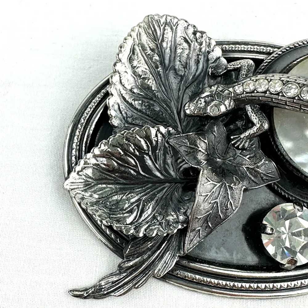 Vintage Ermani Bulatti Art Nouveau Style Brooch - image 3