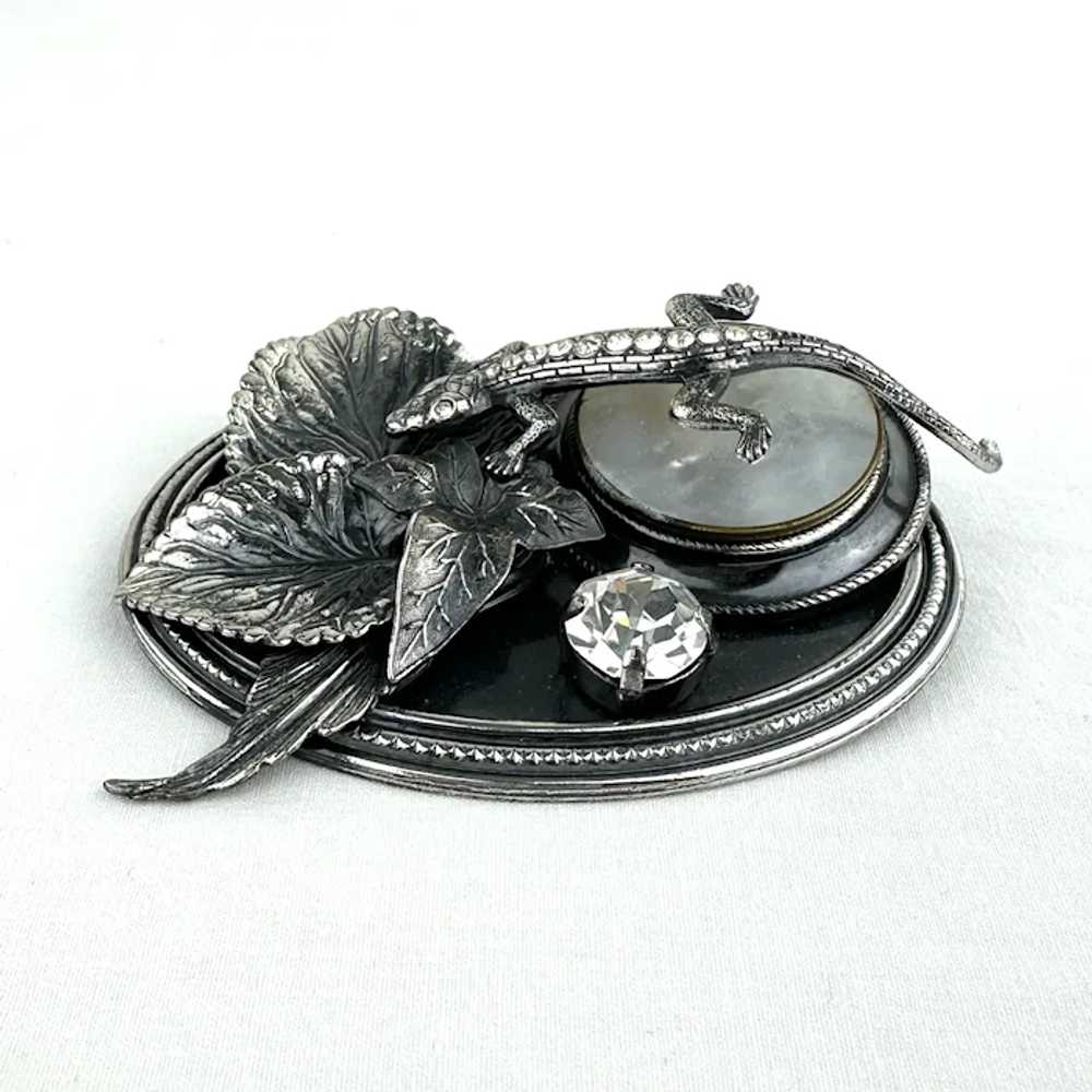 Vintage Ermani Bulatti Art Nouveau Style Brooch - image 4