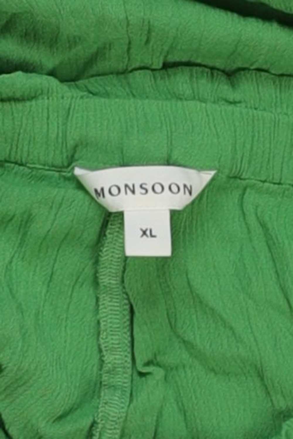 Monsoon Women's embroidered shorts Size XL Green … - image 2