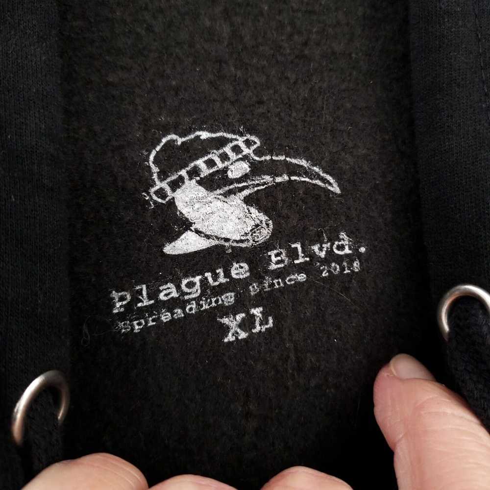 Vintage Plague Blvd. Hoodie Mens XL Black Pullove… - image 3