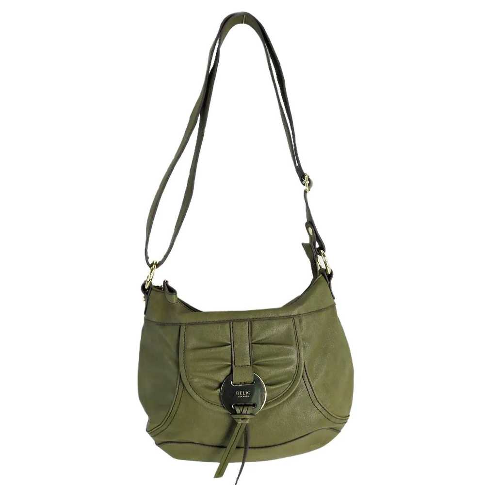 Relic Relic by Fossil Olive Green Faux Leather Cr… - image 1