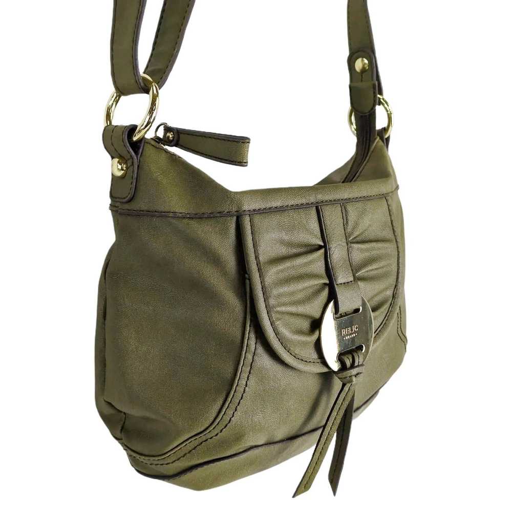 Relic Relic by Fossil Olive Green Faux Leather Cr… - image 9