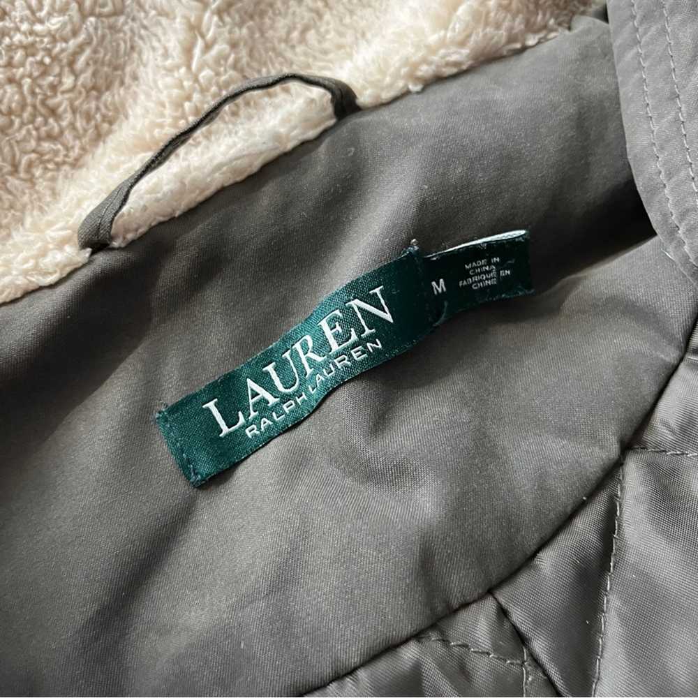 Lauren Ralph Lauren Faux Sherpa Hooded jacket gre… - image 11